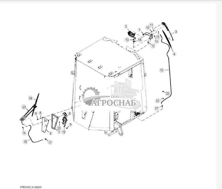 Пер. и задн. стеклооч. ветр. стекла 